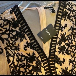 Mesh Embroidery Floral Dress